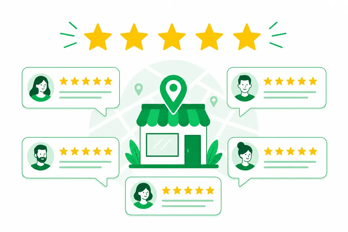 Avaliações de clientes no perfil do Google Meu Negócio