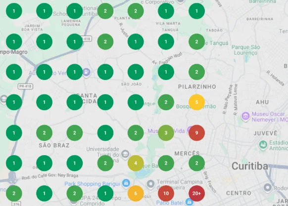 Perfil de saúde em 1 lugar no Google Maps em Curitiba